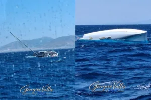 Σαρωνικός: Η επιχείρηση διάσωσης του καταμαράν στις Φλέβες [Εικόνες]
