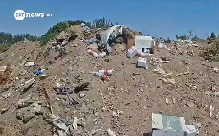 Εικόνες ντροπής στη Θεσσαλονίκη: Δεκάδες φυτοφάρμακα βρέθηκαν πεταμένα σε χωματερή στον Λουδία