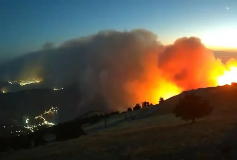 Βοιωτία: Timelapse σοκ δείχνει πώς η φωτιά «κατάπιε» τα πάντα μέχρι το Πόρτο Γερμενό