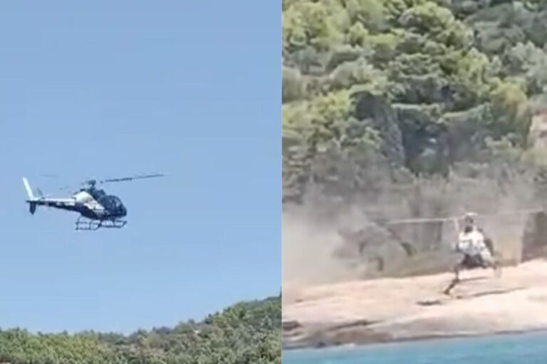 Σπέτσες: Τι υποστήριξαν οι χειριστές για την προσγείωση του ελικοπτέρου στην παραλία