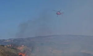 Βελτιωμένη εικόνα στη φωτιά στη Δροσοπηγή Αττικής – «Χειρουργικές» ρίψεις από τα εναέρια μέσα