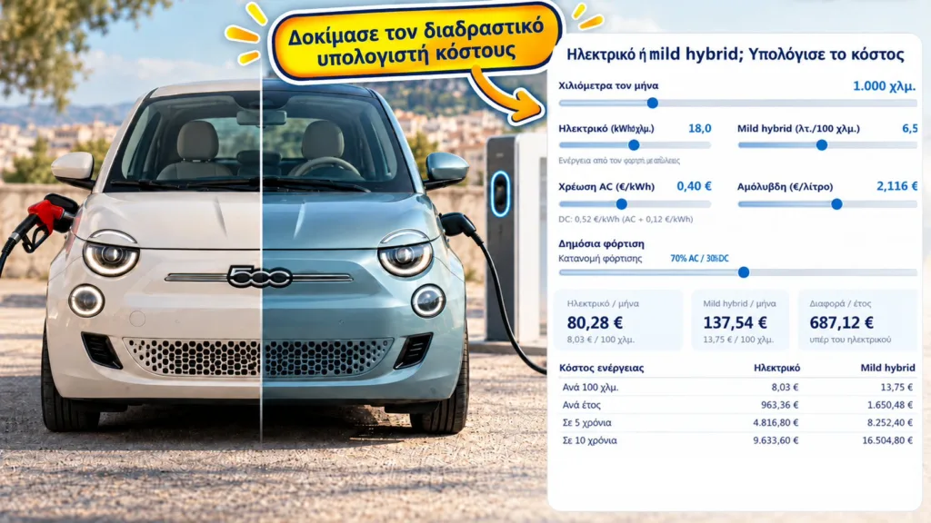 Ηλεκτρικό αυτοκίνητο χωρίς δική σου «πρίζα»: Συμφέρει τελικά ή όχι; Βρες το με τον διαδραστικό υπολο