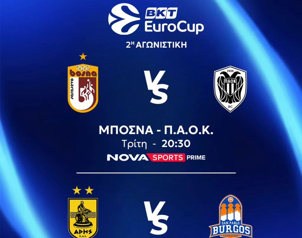 EuroLeague με ελληνοτουρκικές «μονομαχίες» για Ολυμπιακό και Παναθηναϊκό AKTOR, EuroCup με Άρη και Π