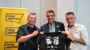 Θοδωρής Ζαγοράκης και Λόταρ Ματέους συμπαίκτες με τη φανέλα της interwetten!
