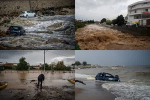 Κακοκαιρία σε Αττική, Εύβοια, Ρόδο: Πάνω από 200 κλήσεις στην Πυροσβεστική – Ένας νεκρός και α