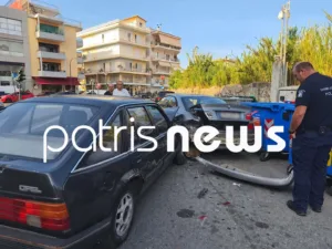 Πύργος: Ηλικιωμένος οδηγός έχασε τον έλεγχο του αυτοκινήτου και έπεσε πάνω σε 7 οχήματα