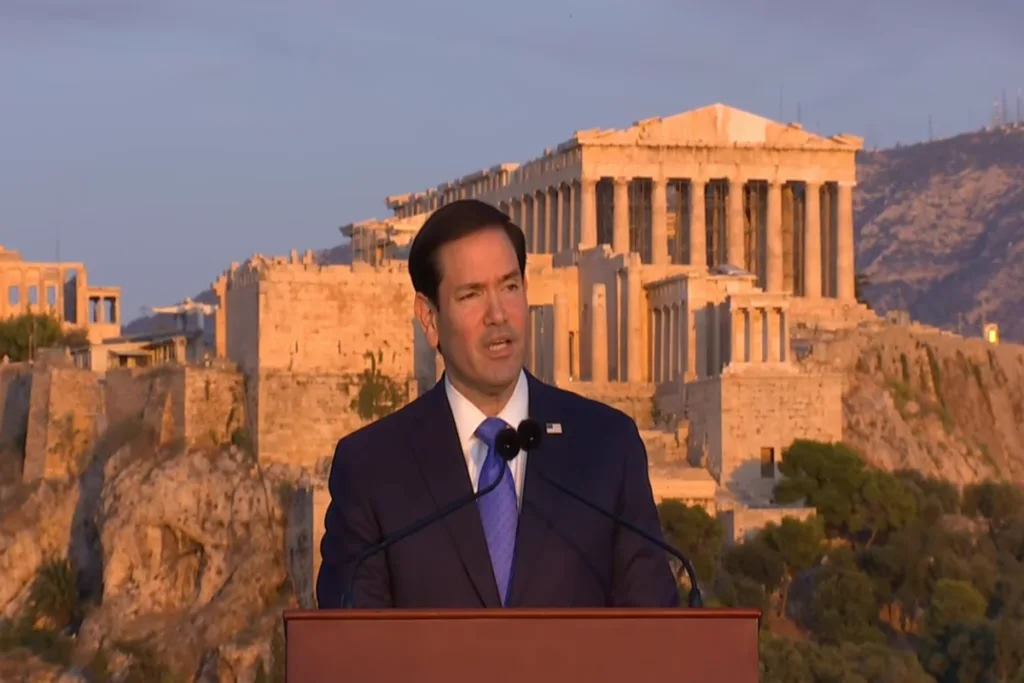 Ρούμπιο από την Πνύκα: Το ανθρώπινο γένος οφείλει πολλά στην Ελλάδα