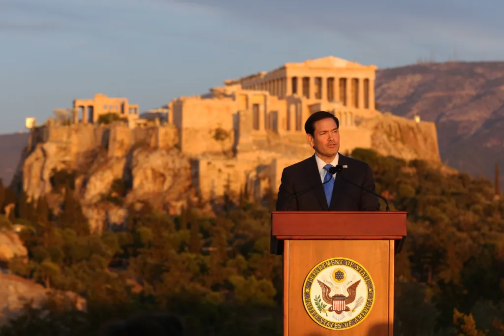 Η ακτινογραφία της ομιλίας του Ρούμπιο στην Πνύκα από Bloomberg και Washington Post